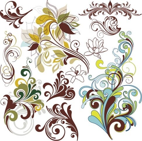 Design Logo on Vintage Floral Design Elements Vector Art Free Company Logo Download