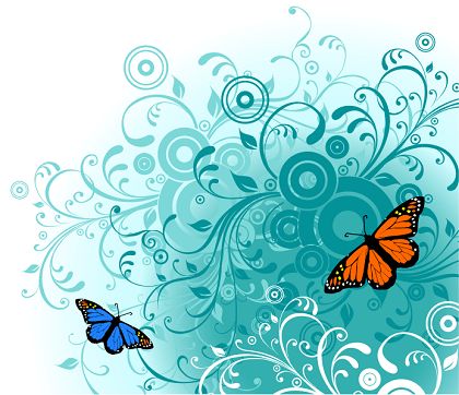 clip art flowers and butterflies. Flowers and Butterfly Graphics