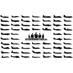Airplanes Sideview Silhouette