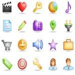 20 Semi-transparent Icons & 48 derivatives [PNG File]