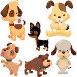 Cute Cartoon Animals, Dog
