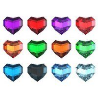 Heart-Shaped Precious Stones [PNG]