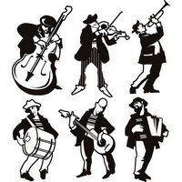 Different Musicians Silhouette