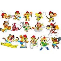 Cartoon Tigers Vector