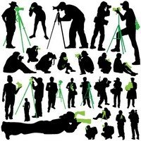 Photographer Silhouettes Vector