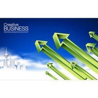 Business data arrow poster
