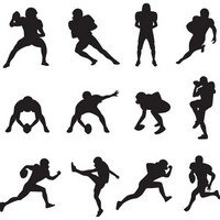 Football player silhouette