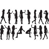 Girls silhouette