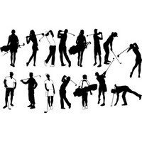 Golf player silhouette