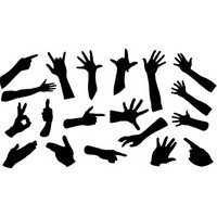 Hands silhouettes