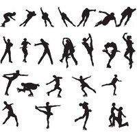 Ice skating silhouette