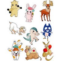 Cute cartoon animal series