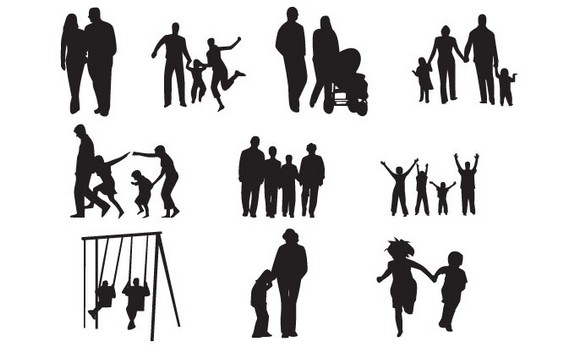 Family Silhouettes free png download