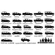 Detailed Cars Silhouette, Transport