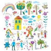 Hand-Painted Children’s Vector