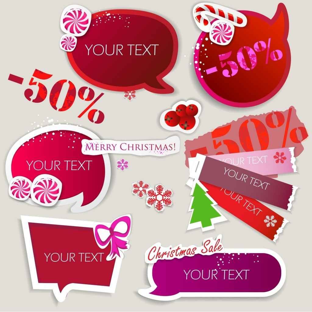 Speech bubble labels and stickers free png download