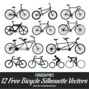 Bicycle Silhouette Vectors [EPS File]