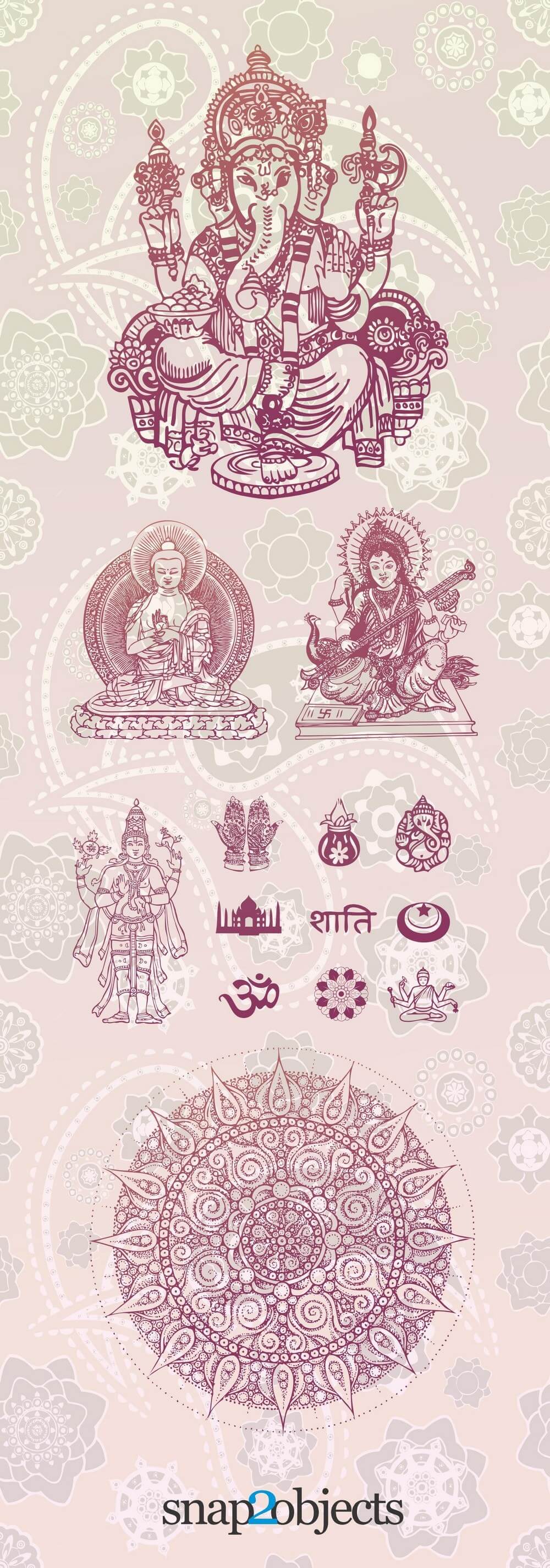 free-vector-hindu-elements Free Vector Hindu Elements free png download