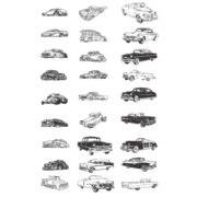 Transport, Classic Cars Silhouettes