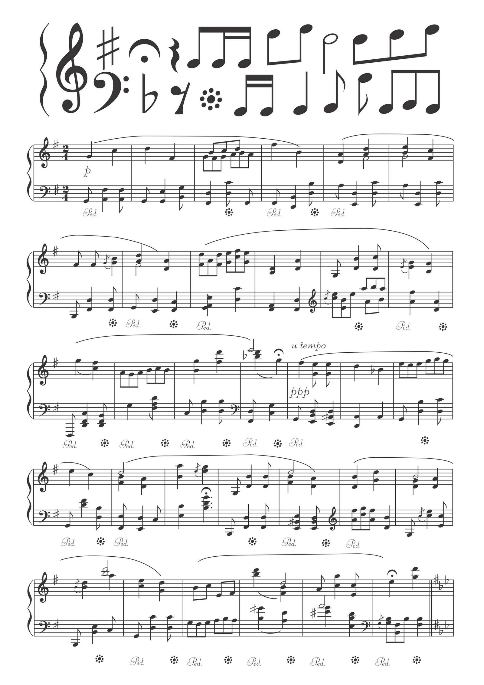 handwritten-sheet-music-01 Handwritten Sheet Music free png download