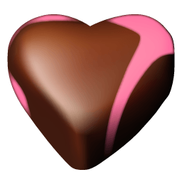 Chocolate Hearts Icons 256x256 [PNG Files] free png download