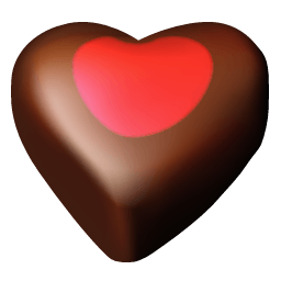 Chocolate Hearts Icons 256x256 [PNG Files] free png download