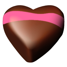 Chocolate Hearts Icons 256x256 [PNG Files] free png download