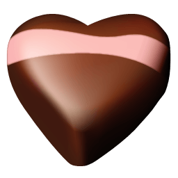 Chocolate Hearts Icons 256x256 [PNG Files] free png download