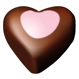Chocolate Hearts Icons 256x256 [PNG Files] free png download