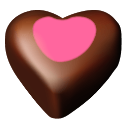 Chocolate Hearts Icons 256x256 [PNG Files] free png download