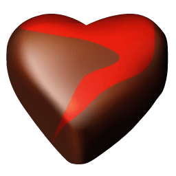 Chocolate Hearts Icons 256x256 [PNG Files] free png download