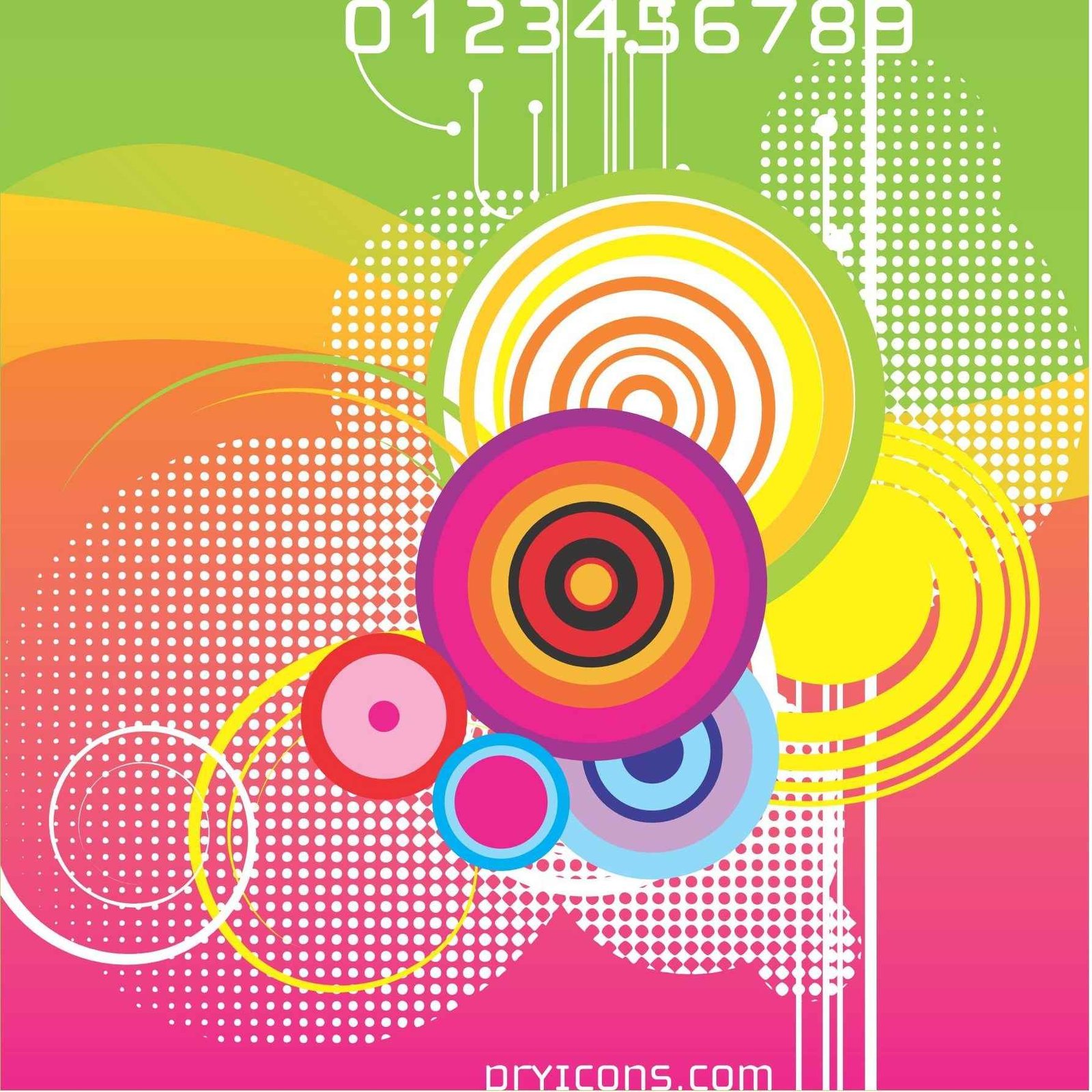Retro Colorful Background free png download
