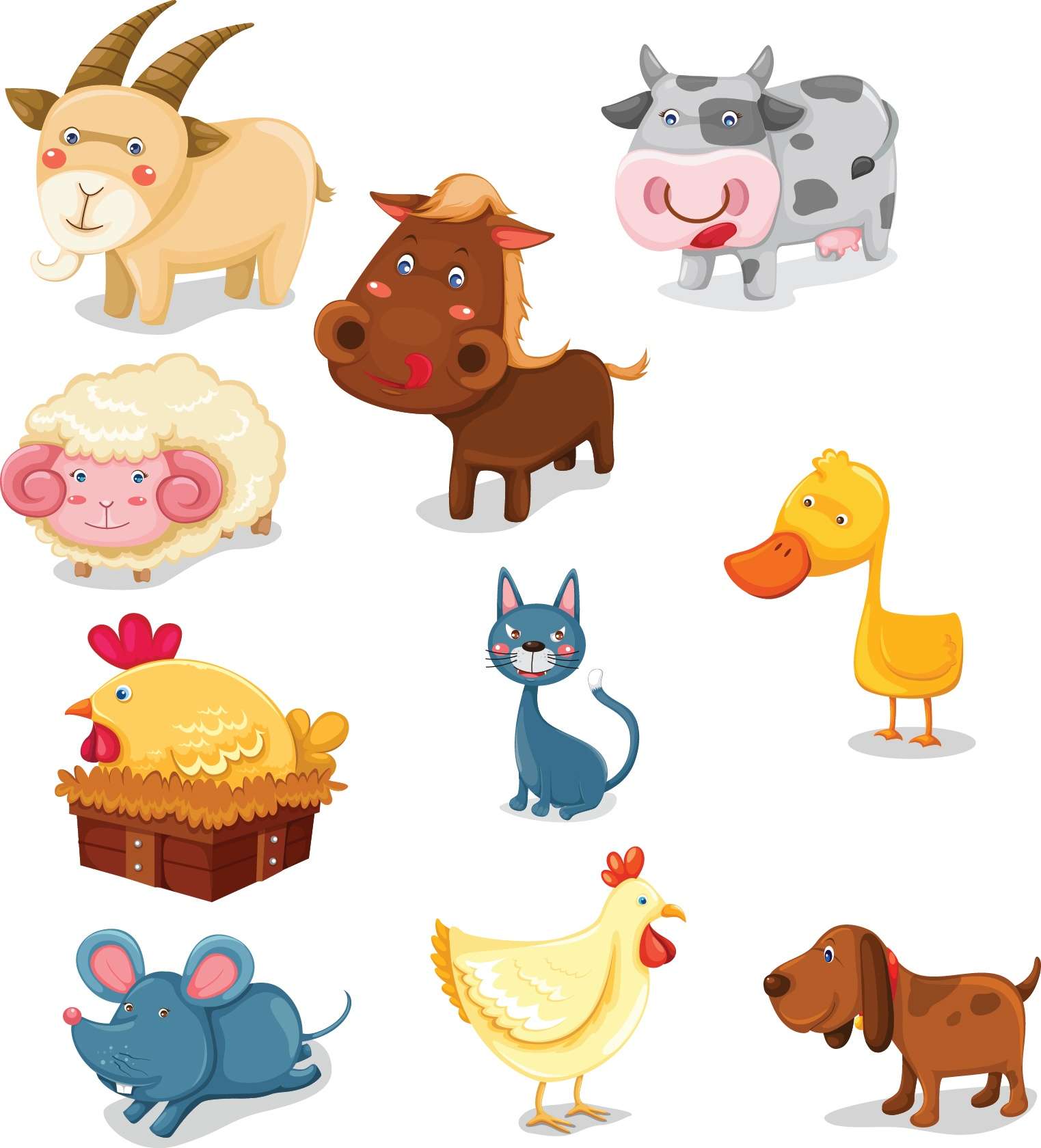 Cute cartoon animals 02 free png download