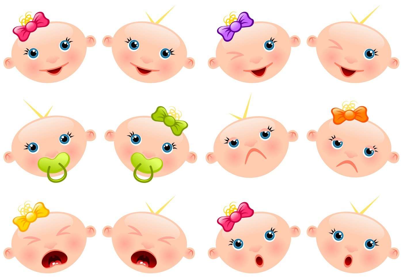 Cartoon Baby Faces, Children, Kids - SVG, PNG, AI, EPS Vectors SVG, PNG,  AI, EPS Vectors
