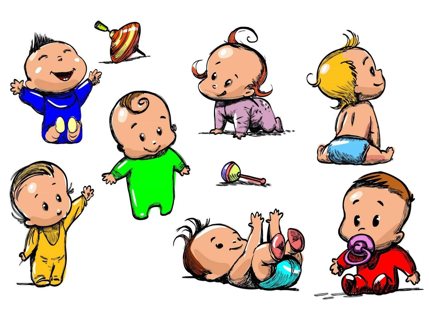 Cartoon Baby, Children, Kids 07 free png download