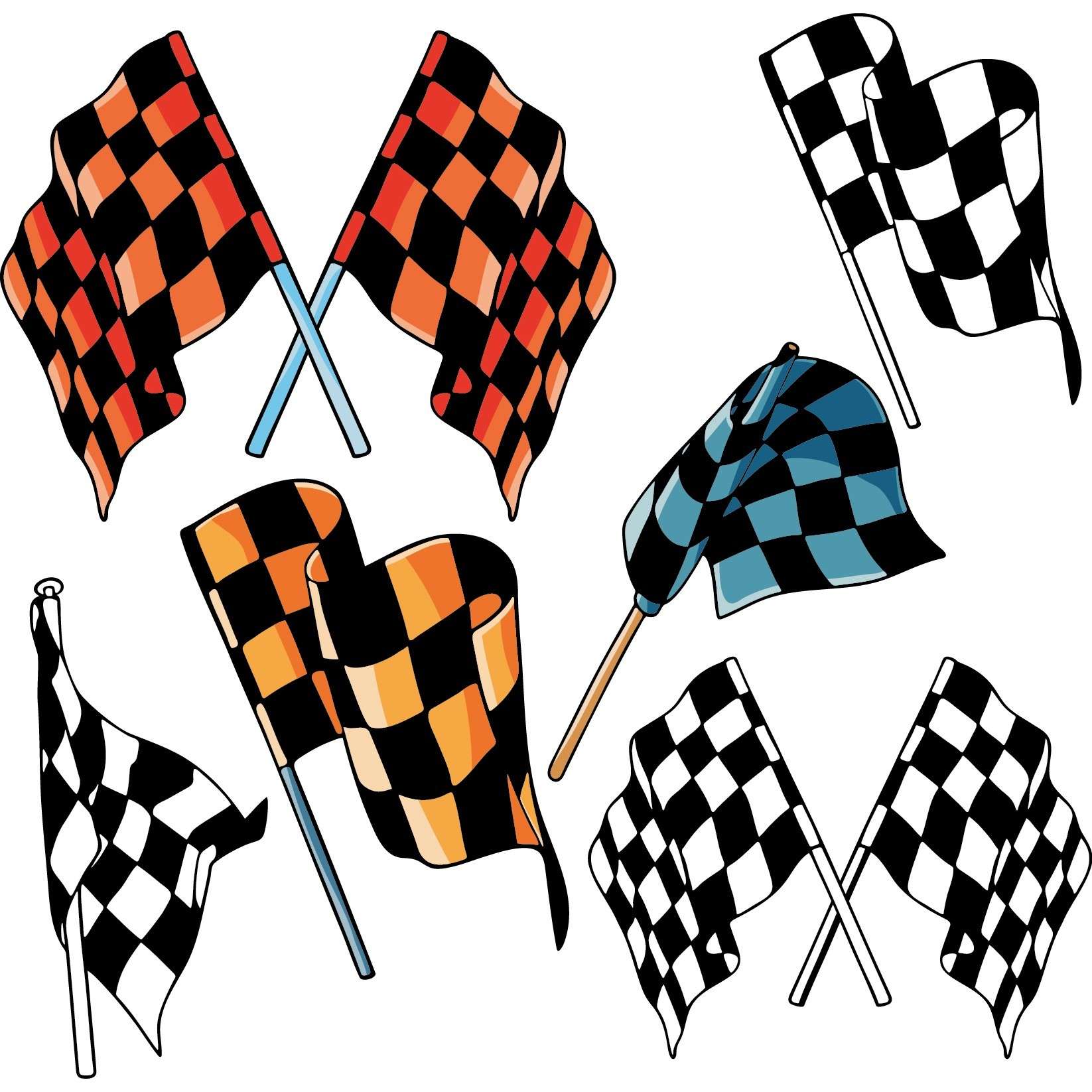 Checkered flags 02 free png download