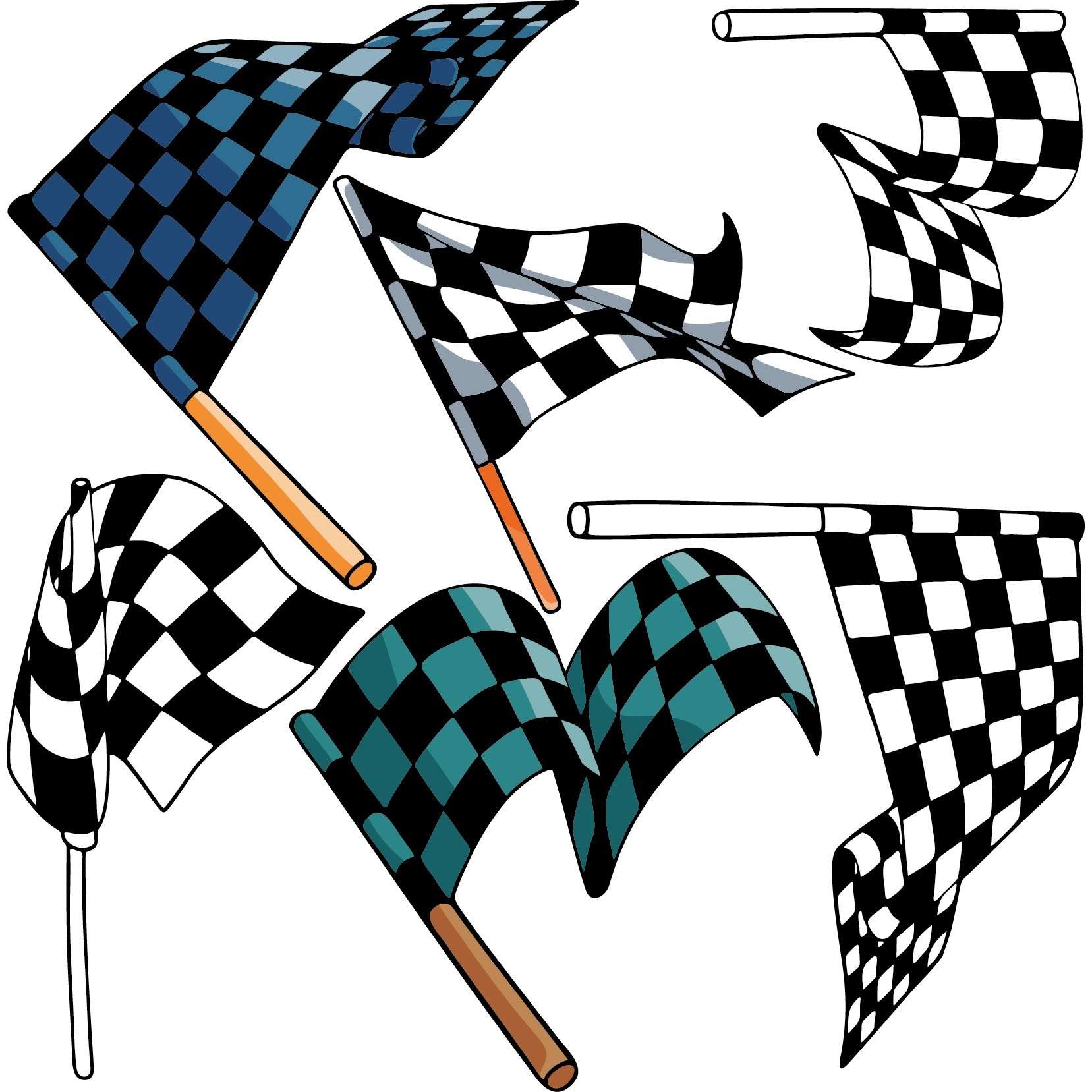 Checkered flags 01 free png download