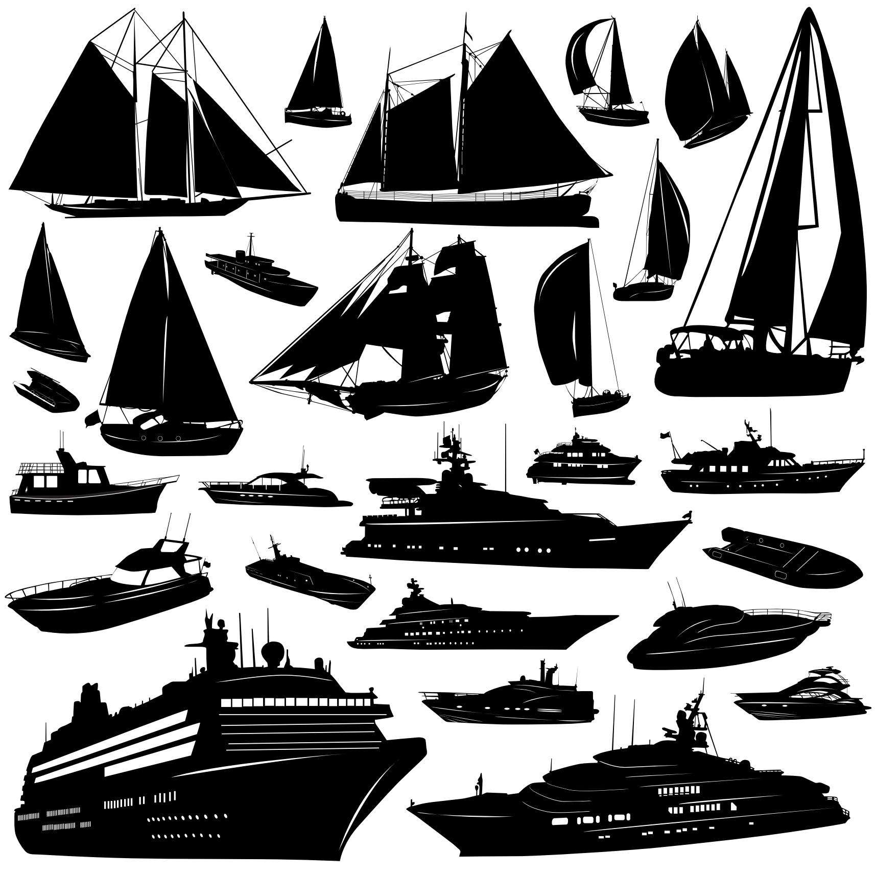Ship Silhouettes 01 free png download