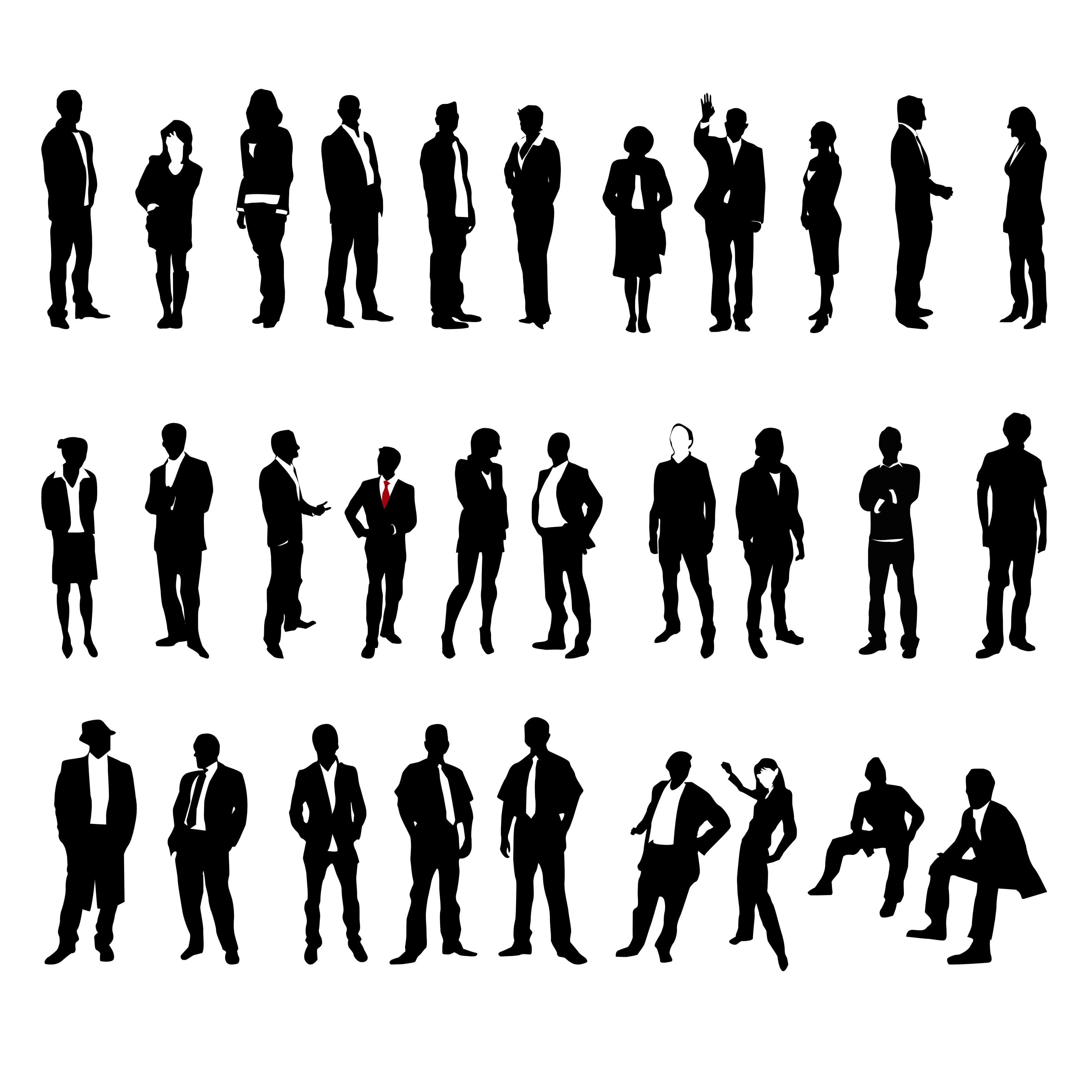 Business People Silhouettes 02 free png download