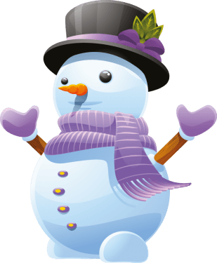 3D Cute Snowman Vector Art free png download