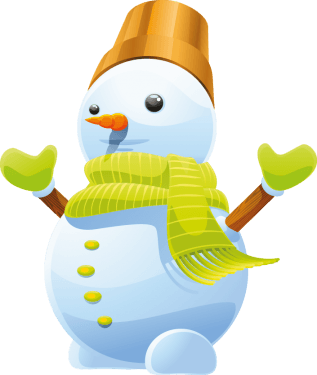 3D Cute Snowman Vector Art free png download