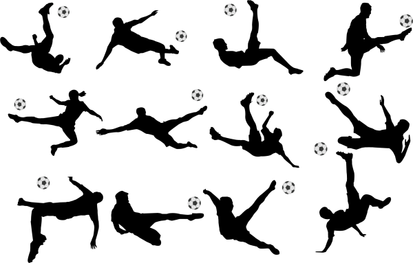 Football with People Silhouettes 03 free png download