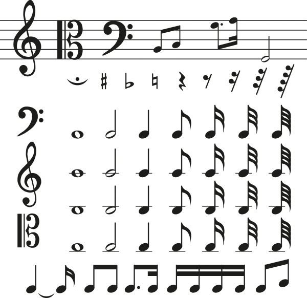 Various Music Symbols Material free png download