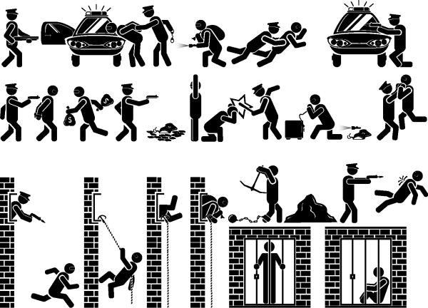 Police Silhouettes 01 free png download