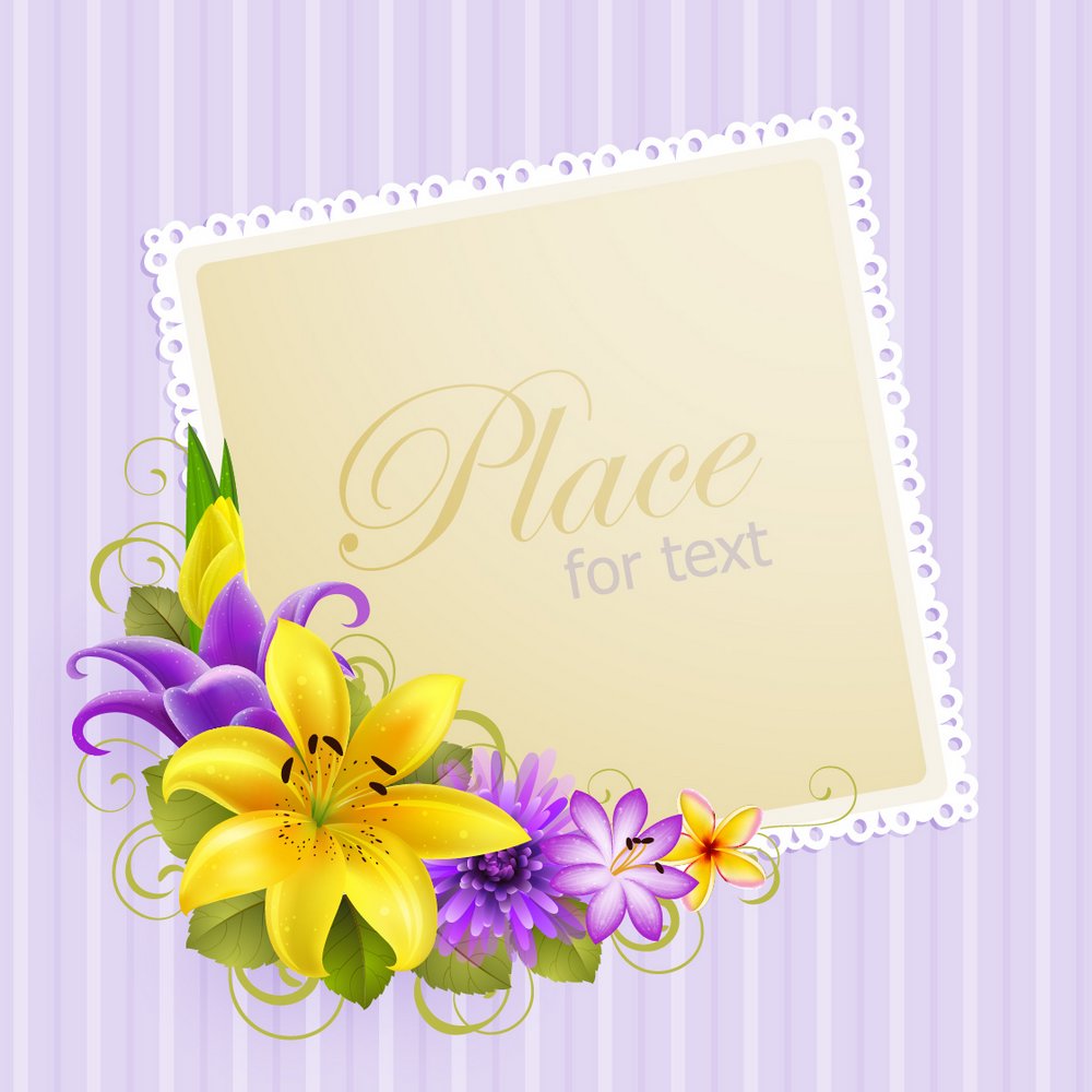 Flower greeting card free png download