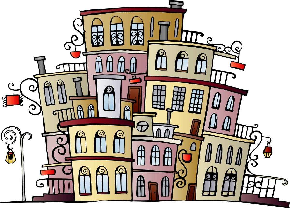 Cartoon town house (29150) free png download