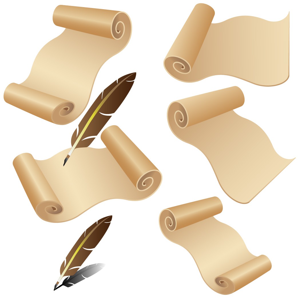Old paper quill pen free png download