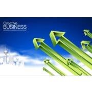 Business data arrow poster