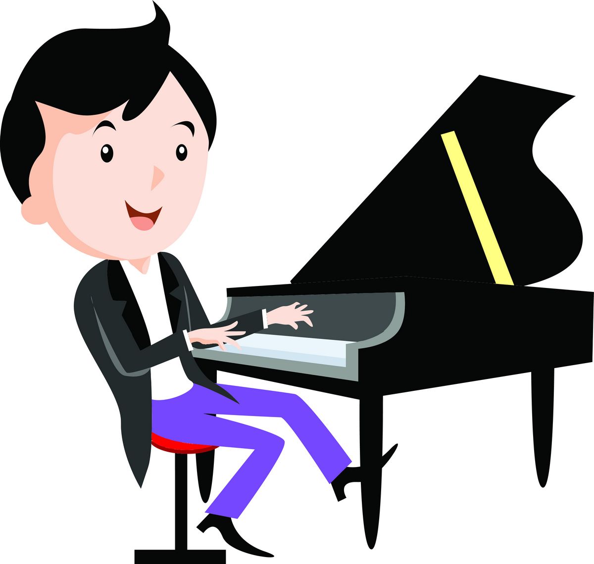 Children playing musical instruments Piano free png download