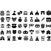 Circus festival vector icons